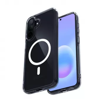 Crong Hybrid Clear Magnetic -kotelo Samsung Galaxy A57 -puhelimelle, läpinäkyvä, MagSafe-yhteensopiva