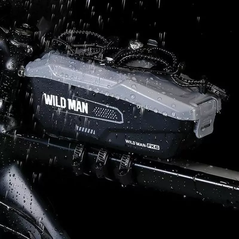 WILDMAN FK6 pyörän runkolaukku harmaa-musta