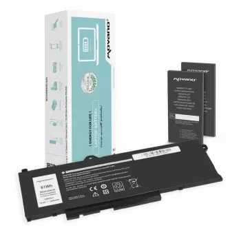 MOVANO akku GRT01 Dell Latitude 5421 5521 5531 Precision 3470 3561 3571 3581 - 3950 mAh (61 Wh)