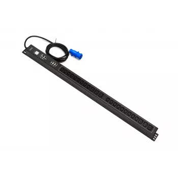 APC 0U SMART PDU, IEC 60309 16A/250V pistoke, 18xC13 10A/250V pistorasiaa, 6xC19 16A/250V, 16A