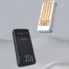 Dudao K6Pro+ power bank 20000mAh 4 sisäänrakennetulla kaapelilla USB-C Micro USB Lightning USB-A tulo musta
