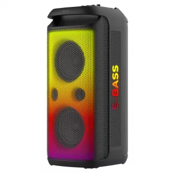 SENCOR Partycon CORE Power 140W kannettava Bluetooth-kaiutin TWS:llä, IPX4, RGB LED, karaoke, musta