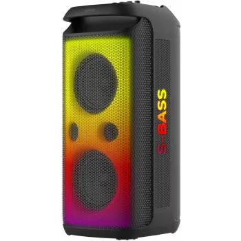 SENCOR Partycon BOOST Power 250W kannettava Bluetooth-juhlakaiutin TWS:llä, IPX4, LED, FM-radio, karaoke, mikrofoni