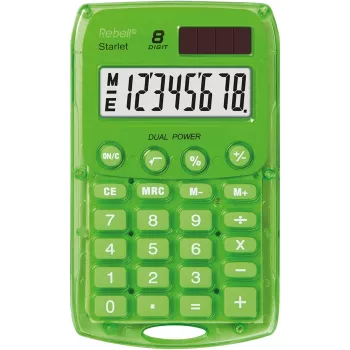 Rebell Starlet taskulaskin musta 10-numeroinen LCD dual power