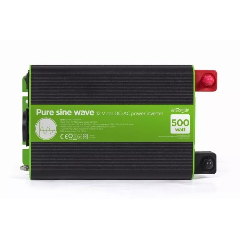Gembird 12V - 230V puhdas siniaalto invertteri 500W