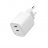 Gembird TA-UC-2C-PD45-01-W 45W USB-C kaksiporttinen seinälaturi valkoinen