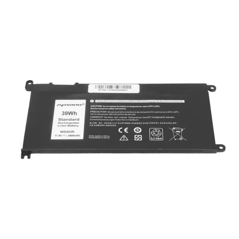 MITSU akku WDX0R P75F P62F P66F T2JX4 WDXOR Dell - 3400 mAh (39 Wh)