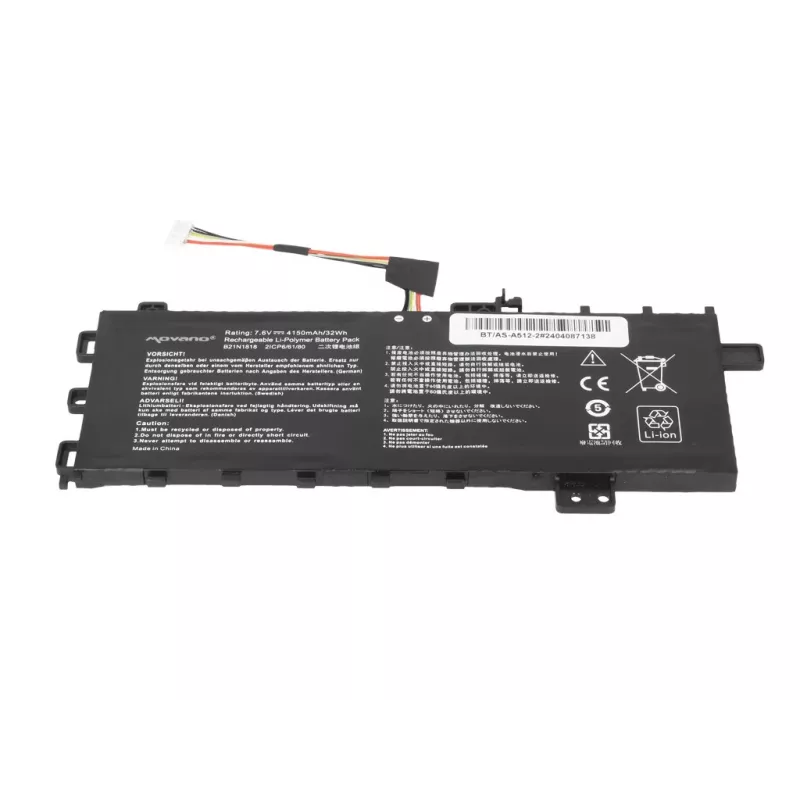 MITSU akku B21N1818 Asus Vivobook 15 A512 R512 X512 - 4150 mAh (32 Wh)