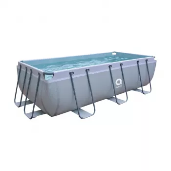 AVENLI runkoallas 400x200x99 cm suorakaiteen muotoinen allas suodatinpumpulla, tikkailla, peitteellä ja pohjamatolla