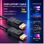 Qoltec DisplayPort v2.1 -kaapeli uros-uros 8K 54G 5m musta