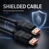 Qoltec DisplayPort v2.1 -kaapeli uros-uros 8K 54G 5m musta