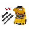LEAN TOYS työpaja moottori linja-auto purku-DIY-sarja keltainen