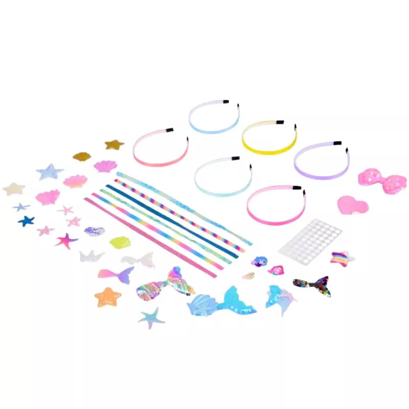 LEAN TOYS DIY-luovuussarja simpukka-merenneito-hiuspantojen valmistukseen