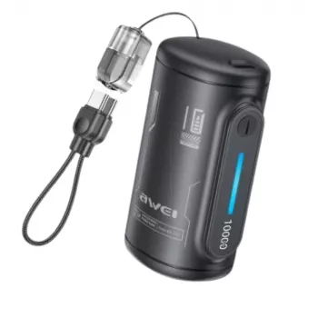 AWEI WP-117 varavirtalähde 10000mAh 22.5W 3C2xUSB-C musta