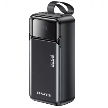 AWEI PA-105 varavirtalähde 40000mAh 22.5W PD QC 3.0 USB-C musta