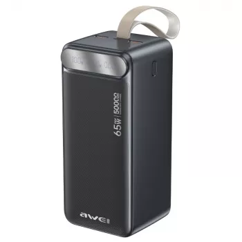 AWEI PA-81 varavirtalähde 50000mAh 65W PD 2xUSB-A/USB-C musta