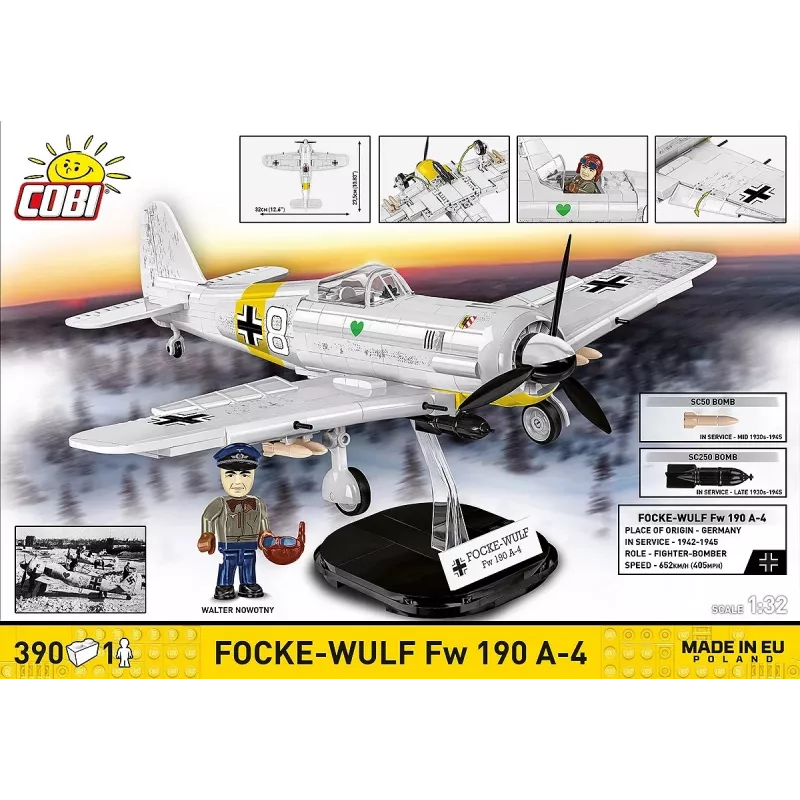 COBI Focke-Wulf Fw 190 A-4 rakennussarja palikoista
