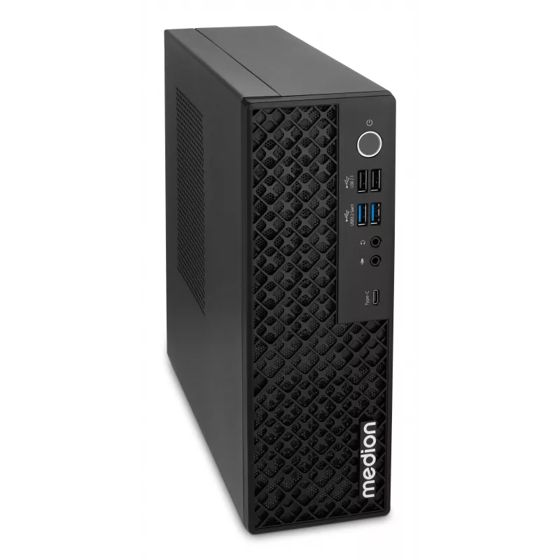 Medion 10026214 PICOWORX T80III MD340101 minitietokone, Intel Processor N100, 16GB RAM, 512GB SSD, Windows 11 Pro, Wi-Fi 6, musta