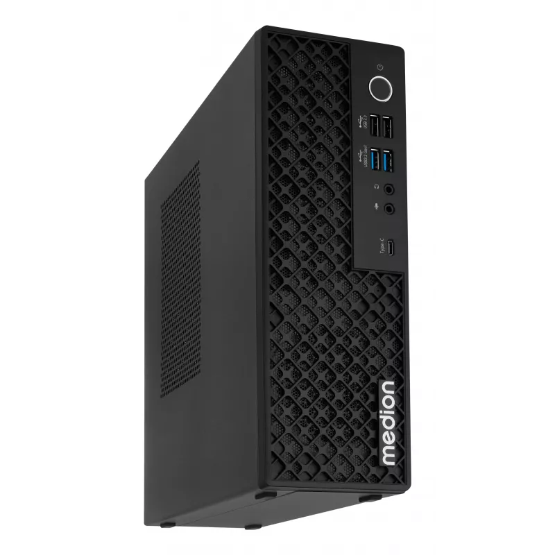 Medion 10026214 PICOWORX T80III MD340101 minitietokone, Intel Processor N100, 16GB RAM, 512GB SSD, Windows 11 Pro, Wi-Fi 6, musta