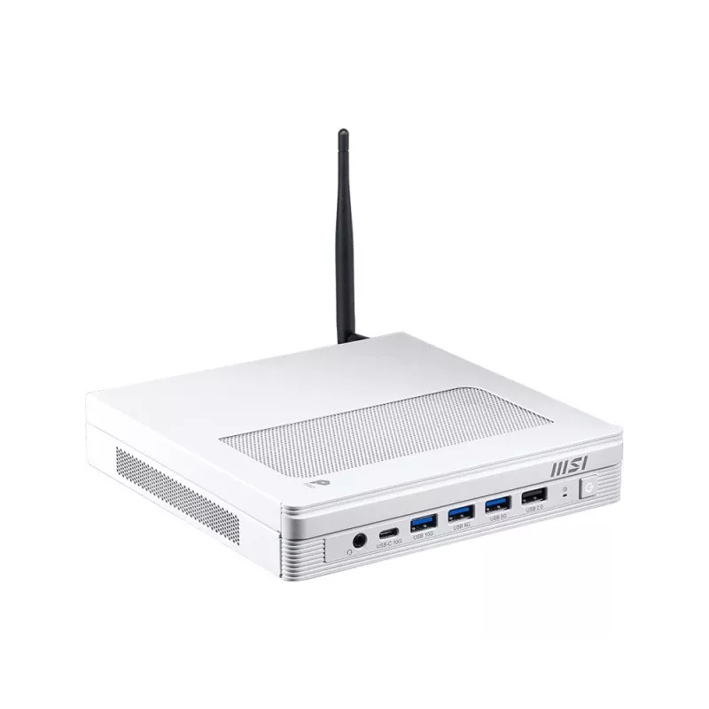 MSI PRO DP10 A14MG-007BEU Mini-PC, Intel Pentium Gold G7400, 8GB RAM, 256GB SSD, Wi-Fi 6, valkoinen