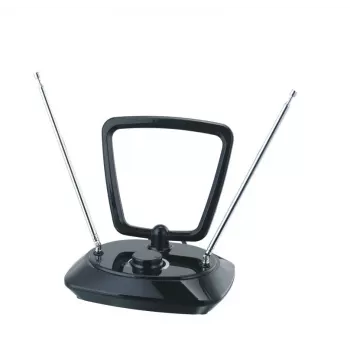 Philips SDV5200/12 sisäantenni TV:lle 5G-suodattimella, DVB-T/T2, 1,85 m koaksiaalikaapeli, musta