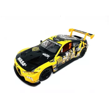 PULIO 1:24 BMW M4 GT3 die-cast pienoismalli valolla ja äänellä, pull-back-toiminto, avautuvat ovet