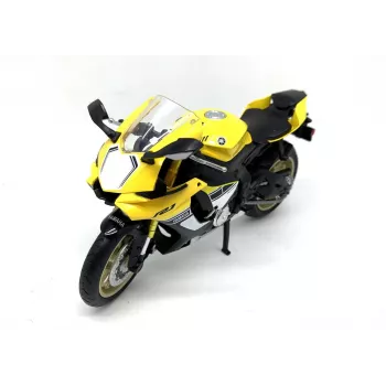 PULIO Moottoripyörä MSZ 1/12 Yamaha YZF-R1 keltainen diecast-malli
