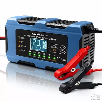 Qoltec 52668 älykäs akkulaturi 12V 10A korjaustoiminnolla AGM GEL LiFePO4