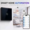 Qoltec Smart Touch valokytkin 1-kytkin Wi-Fi ajastin Tuya valkoinen