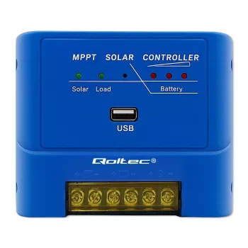QOLTEC MPPT 15A aurinkolataussäädin 12V/24V LiFePO4, Gel, AGM, Flooded, Sealed Lead-Acid LCD-näytöllä ja RS485