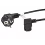 LANBERG CA-C13C-12CC-0030-BK 3 m kulmavirtajohto Schuko-IEC C13, H05VV-F 3G1.0, VDE, musta