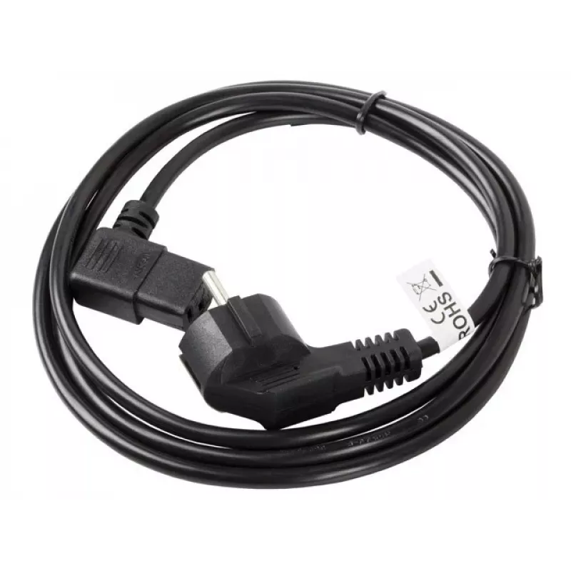 LANBERG CA-C13C-12CC-0030-BK 3 m kulmavirtajohto Schuko-IEC C13, H05VV-F 3G1.0, VDE, musta
