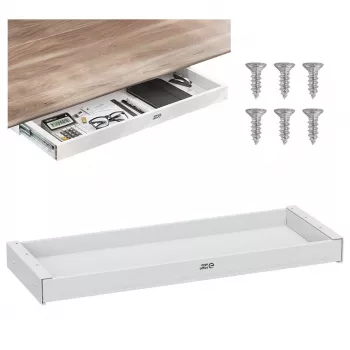 ERGO OFFICE litteä pöydänalainen vetolaatikko ER-302 W valkoinen