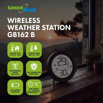 GREENBLUE radio-ohjattu sääasema GB162 B