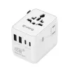 Crong One World Travel Adapter GaN 45W UK/EU/US/AU valkoinen
