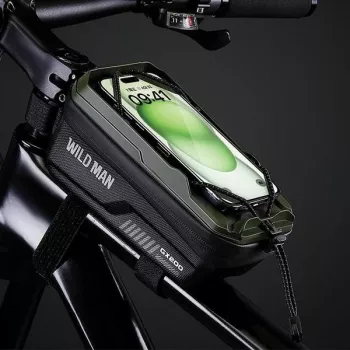 WILDMAN GX200 pyörän runkolaukku puhelintelineellä, Desert