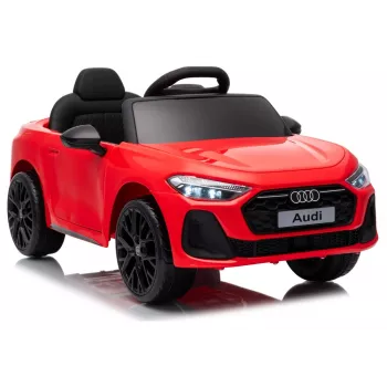 LEAN CARS Audi A5L HL788 punainen 12V sähkölastenauto vanhempien kaukosäätimellä, EVA-pyörät, LED-valot, musiikkipaneeli, turvavyö, ekonahkaistuin, lapsille 3-6 vuotta