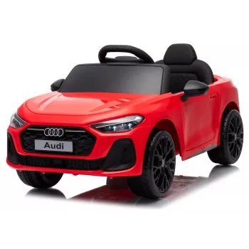 LEAN CARS Audi A5L HL788 punainen 12V sähkölastenauto vanhempien kaukosäätimellä, EVA-pyörät, LED-valot, musiikkipaneeli, turvavyö, ekonahkaistuin, lapsille 3-6 vuotta