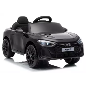 LEAN CARS Audi A5L HL788 musta 12V paristokäyttöinen lastenauto vanhempien kaukosäätimellä, LED-valot, MP3, EVA-vaahtomuovipyörät, ekonahkaistuin, 30 kg max. kuormitus, lapsille 3-8 vuotta
