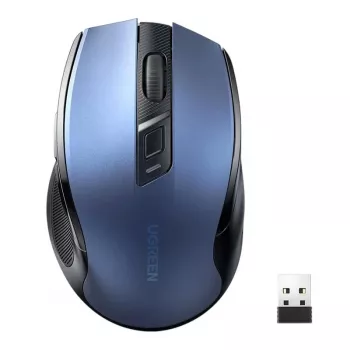 UGREEN MU006 langaton hiljainen napsautushiiri, 2,4 GHz, 2400 DPI, sininen