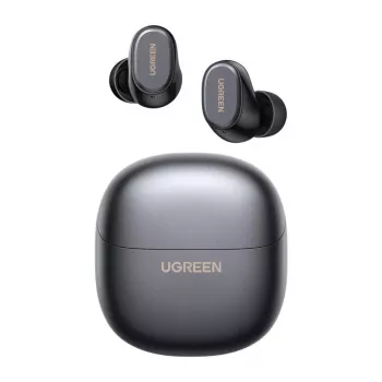 UGREEN WS220 TWS True Wireless Bluetooth 5.0 nappikuulokkeet latauskotelolla, kosketusohjaus, IPX4 vesitiiviys, sisäänrakennettu mikrofoni, 16h kokonaisakkukesto - musta