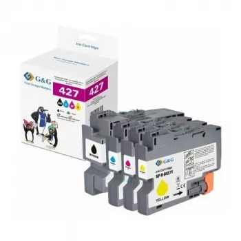 G&G yhteensopiva mustesuutinsarja Brother LC-427 - musta, syaani, magenta, keltainen (GP-B427BKCMY-4P)