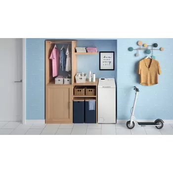 Indesit BTWS50400PLN päältä täytettävä pesukone, 5 kg, 1000 kierr./min, valkoinen, energiatehokkuusluokka E