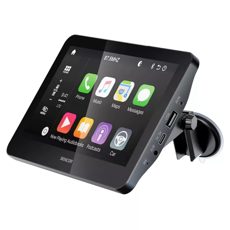 SENCOR SCT M760BWT 7 tuuman langaton CarPlay Android Auto 2-DIN multimediavastaanotin peruutuskameran tulolla