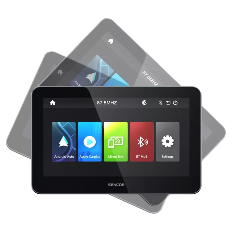 SENCOR SCT M760BWT 7 tuuman langaton CarPlay Android Auto 2-DIN multimediavastaanotin peruutuskameran tulolla