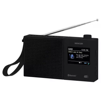 SENCOR SRD 7790B DAB+ radio FM, Bluetooth, USB, 2,4 tuuman LCD, akku