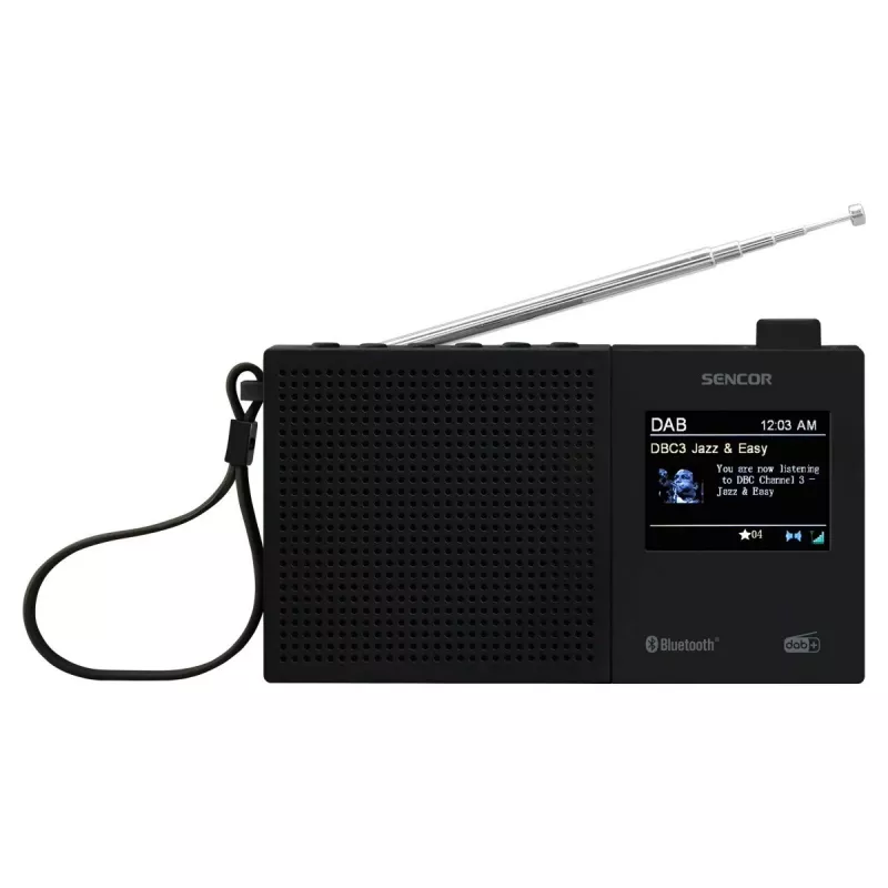 SENCOR SRD 7790B DAB+ radio FM, Bluetooth, USB, 2,4 tuuman LCD, akku