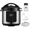 CONCEPT CK8001 monitoimikeitin, 5L, 900W, 10 ohjelmaa, LED, tarttumaton keraaminen kattila, ajastettu käynnistys, lämpimänäpito, musta/hopea