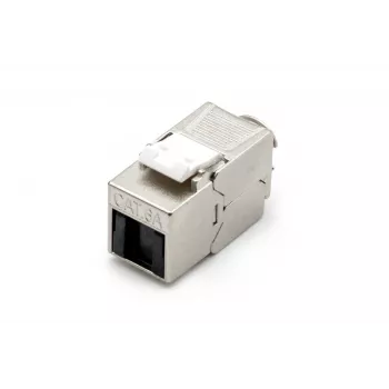 DIGITUS DN-93615-D CAT 6A Keystone-moduuli, suojattu, työkaluton, 10GBase-T, 500 MHz, sinkkivalu, kullatut koskettimet, T568A/B, PoE++-valmis