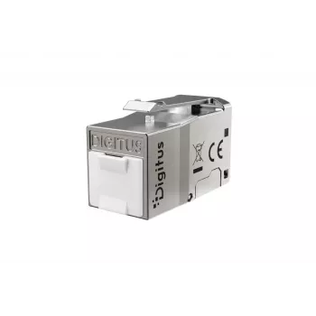 DIGITUS Keystone-moduuli Cat. 6A, suojattu, työkaluton, RJ45, hopea